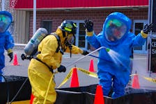 Members of the Cape Breton Fire and Emergency Services' hazardous materials team, then a volunteer unit, participating in training in 2022. Cape Breton Regional Municipality said the Hazmat unit is now staffed by career firefighters at Sydney Station 2 in an effort to improve emergency response times. CONTRIBUTED/CAPE BRETON REGIONAL HAZARDOUS MATERIAL TEAM