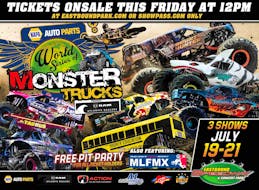 Avondale's Eastbound Park is gearing up for the NAPA Auto Parts World Series of Monster Trucks hitting the track on July 19, 20 and 21.