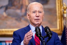U.S. President Joe Biden speaks about student protests at U.S. universities, amid the ongoing conflict between Israel and Hamas, during brief remarks in the Roosevelt Room at the White House in Washington, U.S., May 2, 2024.