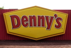 A Denny's restaurant logo is pictured on a building in North Miami, Florida March 19, 2016.