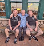Garry Rogers, centre, and his sons Pat and Danny. Garry was four years old when his mother, Florence, was murdered 70 years ago in Cape Breton. CONTRIBUTED