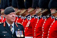 Gen. Jonathan Vance, then chief of defence staff, inspects the Ceremonial Guard during a change of command ceremony for the Canadian Army on Parliament Hill in Ottawa July 14, 2016. - Chris Wattie / Reuters