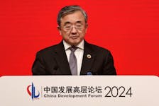 China's special envoy for climate change Liu Zhenmin speaks at the China Development Forum (CDF) 2024, in Beijing, China March 24, 2024.