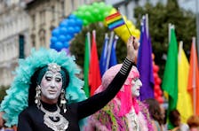 A file photo of participants at the Prague Pride Parade where thousands marched through the city centre in support of LGBT rights, in Czech Republic, August 13, 2016.