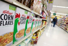Kellogg's Corn Flakes, owned by Kellogg Company, are seen for sale in a store in Queens, New York City, U.S., February 7, 2022.