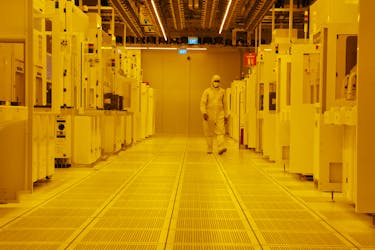 A view of the clean room in U.S. chipmaker GlobalFoundries' new fabrication plant in Singapore September 12, 2023.