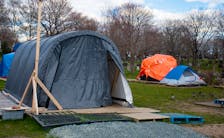 Tents at the Green Road Park designated encampment site on Tuesday, May 7, 2024.
Ryan Taplin - The Chronicle Herald