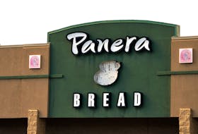 The sign on the hood of a delivery truck for Panera Bread Co. is seen in Westminster, Colorado February 11, 2015. Panera Bread Co was to issue its Q4 2014 Earnings Release on Wednesday. 