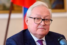 Russian Deputy Foreign Minister Sergei Ryabkov attends a news conference at the Russian Mission after his speech at the Conference on Disarmament at the United Nations in Geneva, Switzerland March 2, 2023.