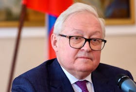 Russian Deputy Foreign Minister Sergei Ryabkov attends a news conference at the Russian Mission after his speech at the Conference on Disarmament at the United Nations in Geneva, Switzerland March 2, 2023.