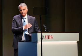 CEO of UBS Sergio Ermotti attends the Swiss Bank Annual General Meeting, one year after buying rival Swiss bank Credit Suisse, in Basel, Switzerland, April 24, 2024.