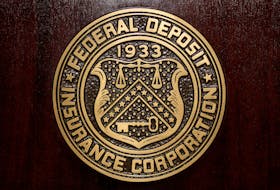 The Federal Deposit Insurance Corp (FDIC) logo is seen at the FDIC headquarters in Washington, February 23, 2011.   