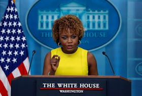 White House Press Secretary Karine Jean-Pierre answers questions during the press briefing at the White House in Washington, U.S., May 3, 2024.