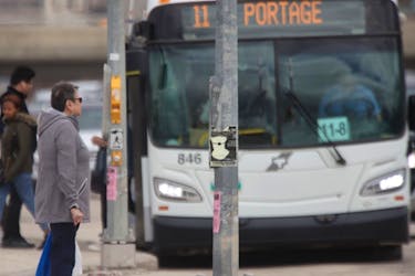 A No. 11 Portage-Kildonan bus in Winnipeg. Photo taken Saturday, May 4, 2024.