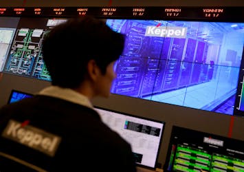 A view of an operations nerve center at a Keppel data centre in Singapore July 3, 2023.