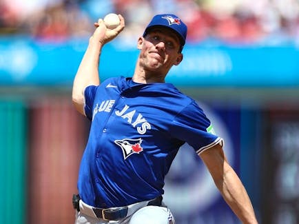 Blue Jays starter Chris Bassitt delivers during the third inning against the Phillies at Citizens Bank Park on May 8, 2024 in Philadelphia. 