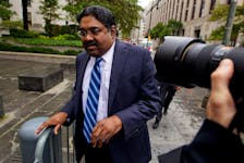 Galleon hedge fund founder Raj Rajaratnam departs Manhattan Federal Court in New York October 13, 2011..