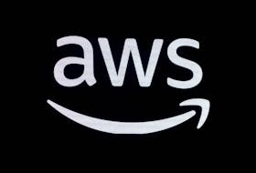A logo for Amazon Web Services (AWS) is seen during the Amazon Web Services (AWS) Summit in Paris, France, April 3, 2024.