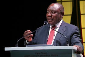 South Africa's President Cyril Ramaphosa addresses the Investing in African Mining Indaba conference in Cape Town, South Africa February 5, 2019.