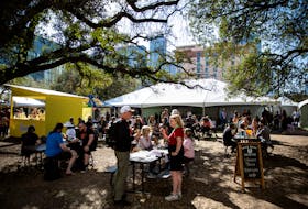 People attend the SXSW (South by Southwest) conference and festivals in Austin, Texas, U.S. March 14, 2022. 