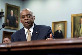 U.S. Defense Secretary Lloyd Austin and the Chairman of the Joint Chiefs of Staff General Charles Brown, Jr. testify before a House Appropriations Defense Subcommittee hearing on President Biden's proposed budget request for the Department of Defense on Capitol Hill in Washington, U.S., April 17, 2024.