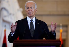 U.S. President Joe Biden addresses rising levels of antisemitism, during a speech at the U.S. Holocaust Memorial Museum's Annual Days of Remembrance ceremony, at the U.S. Capitol building in Washington, U.S., May 7, 2024.