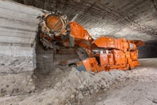 The Great Atlantic Salt Project at St. George’s will use continuous mining equipment like the machinery pictured to extract salt from the underground deposit. Contributed/Atlas Salt