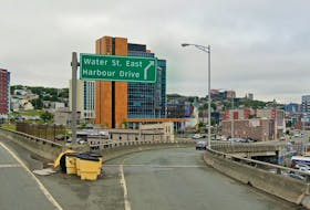 The Water Street off-ramp at Pitts Memorial Drive in St. John's.