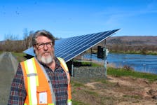Ken Knox, Annapolis Royal’s director of municipal operations and development, is pleased to see a photovoltaic system reducing the town’s electrical costs at its sewage treatment plant.
Jason Malloy