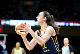 May 3, 2024; Dallas, Texas, USA; Indiana Fever guard Caitlin Clark (22) in action during the game against the Dallas Wings at College Park Center.  Mandatory Credit: Kevin Jairaj-USA TODAY Sports/File Photo