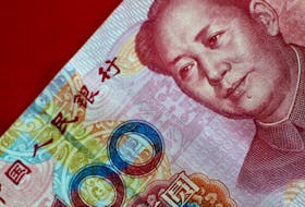 A China yuan note is seen in this illustration photo May 31, 2017.    