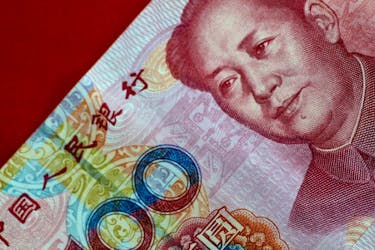 A China yuan note is seen in this illustration photo May 31, 2017.    