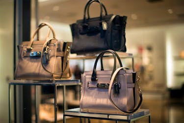 Handbags are pictured through a window of a Coach store in Pasadena, California, January 26, 2015.