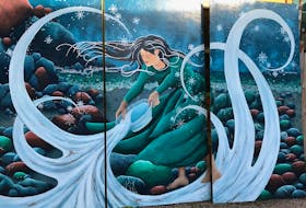This mural, which was on a building on Harbour Drive for decades, will soon find a new home on the Benevolent Irish Society's building on Harvey Road.
