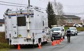 RCMP investigate what they say is a murder following the death of a 38 yr old man on Downey Road Wednesday night, in North Preston Thursday May 9, 2024.

TIM KROCHAK PHOTO