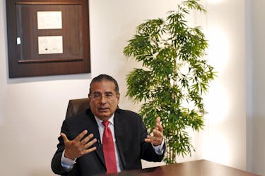 Ramon Fonseca, founding partner of law firm Mossack Fonseca, speaks during an interview with Reuters at his office in Panama City April 5, 2016.