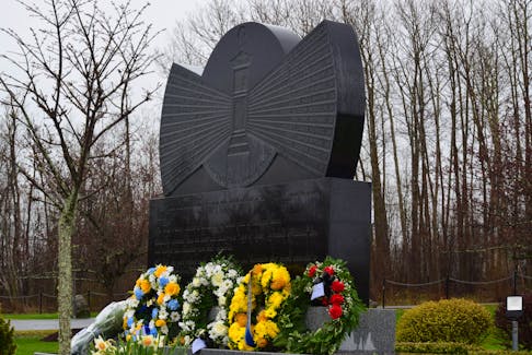 On May 9, 1992 at 5:20 a.m., the Westray mine in Plymouth exploded, killing 26 miners. May 9 marked the thirty-second anniversary of the disaster. Wreaths were laid at the foot of the monument to remember the lives of the miners who died early that morning. In the inquiry following the disaster, significant changes were made in the form of more robust regulations and safety requirements. 
Justice K. Peter Richard led a public inquiry into the disaster, commenting on the camaraderie felt by miners. "People  in the industry, at all levels, regard what occurred at Westray as a  personal matter affecting them as if it had happened in their own  backyard. It is for them a family tragedy." SARAH JORDAN