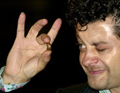 Andy Serkis who plays Gollum arrives at the UK premiere of the "Lord of the Rings: The Return of the King" at the Odeon Leicester Square in London December 11, 2003.