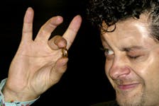 Andy Serkis who plays Gollum arrives at the UK premiere of the "Lord of the Rings: The Return of the King" at the Odeon Leicester Square in London December 11, 2003.