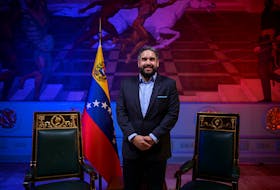 Nicolas Maduro Guerra, member of Venezuela's National Assembly and son of Venezuela's President Nicolas Maduro, poses for a photograph after an interview with Reuters, in Caracas, Venezuela May 9, 2024.