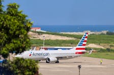 A passenger plane from American Airlines gets ready to take off after landing at the Toussaint-Louverture international airport following the resumption of flights, in Port-au-Prince, Haiti May 30, 2024.