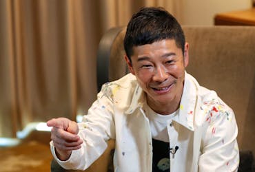 Japanese billionaire Yusaku Maezawa speaks during an interview with Reuters in Tokyo, Japan, March 3, 2021.REUTERS/Kim Kyung-Hoon/File pho