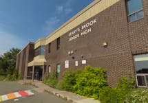 Leary's Brook Junior High, along with three other schools in St. John's, will face grade reconfigurations for the 2024-25 school year as an interim measure to address capacity challenges until planning and construction are finalized on new school builds in Kenmount Terrace. - Google Street View