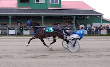 Thunder Alley and Gerard Kennedy cruised to their fourth straight win Saturday afternoon at Northside Downs.  Photo courtesy Chris Abbass