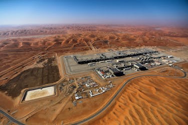 General view of Aramco's oil field in the Empty Quarter, Shaybah, Saudi Arabia, January 12, 2024.