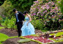 Citadel High grads Chungwon Jung and Saerin Yang pose for prom photos at the Public gardens in Halifax June 24, 2024.

TIM KROCHAK PHOTO