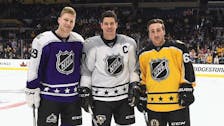 Nova Scotians Nathan MacKinnon, left, Sidney Crosby, centre, and Brad Marchand have been NHL all-stars on multiple occasions. - Contributed