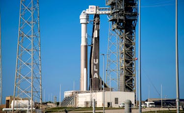 A United Launch Alliance Atlas V rocket is prepared for another launch attempt of two astronauts aboard Boeing's Starliner-1 Crew Flight Test (CFT) on a mission to the International Space Station, in Cape Canaveral, Florida, U.S. May 31, 2024.