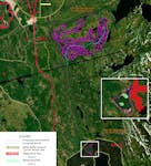 The area of the City of Corner Brook’s water supply that Corner Brook Pulp and Paper is seeking permission to harvest timber from. - Contributed