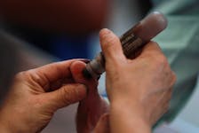 A person has the thumb inked as a proof of voting during the general election, in Mexico City, Mexico June 2, 2024.